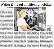 Elektromobilität Zeitungsartikel