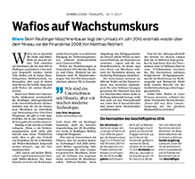 Wafios-Artikel im Tagblatt