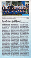 Zeitungsartikel über Berufsstart bei Nagel