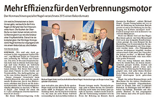 Zeitungsartikel über Verbrennungsmotor